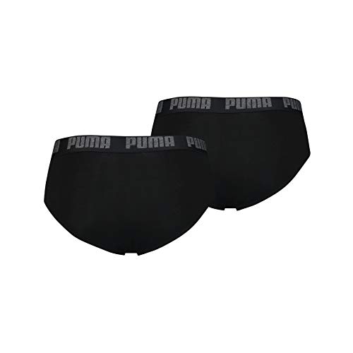 Puma Basic Brief 2P - Calzoncillos para hombre, color negro, talla S