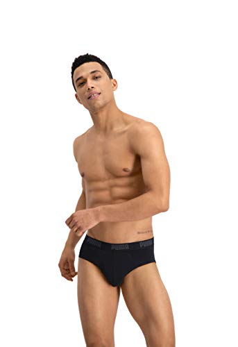 Puma Basic Brief 2P - Calzoncillos para hombre, color negro, talla S