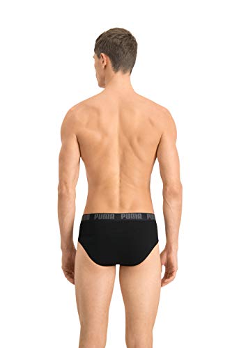 Puma Basic Brief 2P - Calzoncillos para hombre, color negro, talla S