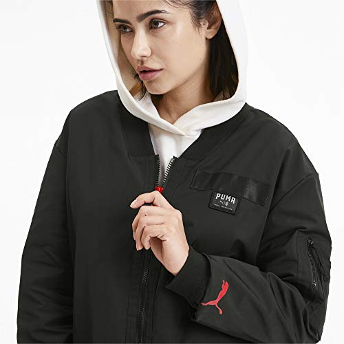 PUMA Chaqueta bomber para mujer, Mujer, Chaqueta para mujer., 519149, Puma, negro, small