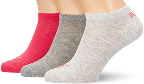 PUMA Quarters Socken 3P- Calcetines, color Rose (Middle Grey Mélange/Pink), talla 35-38