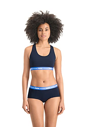 PUMA Women's Basic Mini Short Bóxer, Azul, S para Mujer