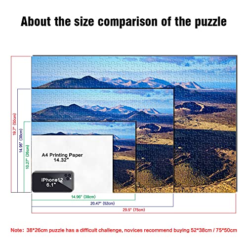 Puzzle 1000 Piezas Canarias Montaña Rompecabezas de Madera 75x50cm Desafío para Adultos Decoración del Hogar