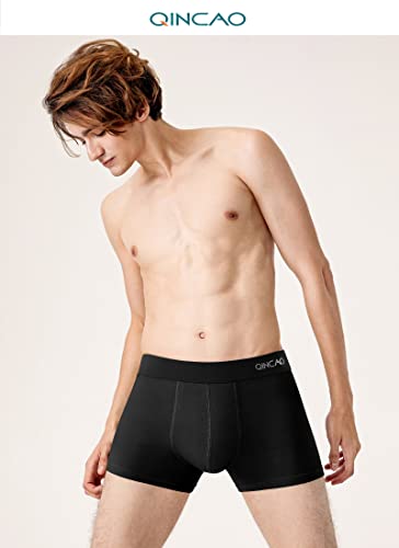 QINCAO Bóxers Ajustados para Hombre, Paquete de 6 Piezas, Calzoncillos Hombre, Boxer Algodon, Ropa Interior Cómoda para Hombres