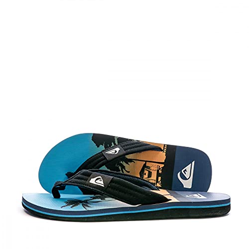 Quiksilver Molokai Layback, Zapatos de Playa y Piscina Hombre, Multicolor (Black/Blue/Blue Xkbb), 42 EU