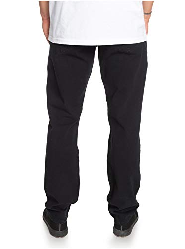 Quiksilver - Pantalones de Corte Recto - Hombre - 30 - Negro