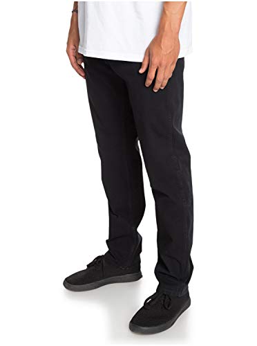 Quiksilver - Pantalones de Corte Recto - Hombre - 30 - Negro