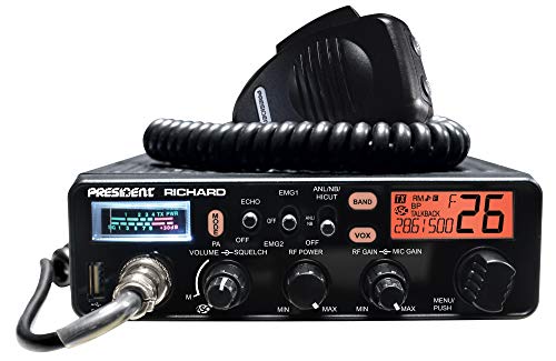 Radioaficionado Presidente Richard ASC 10 M, Am-FM, 12V, RF Gain, NB, ANL, Hi-Cut, Echo, Puerto USB