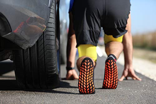 Rainbow Socks - Hombre Mujer Calcetines Antideslizantes de Deporte - 2 Pares - Blanco Negro - Talla 42-43