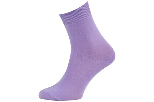 Rainbow Socks - Hombre Mujer Calcetines Colores de Bambu - 6 Pares - Blanco Violeta Rosa Azul Pistacho Beige - Talla 36-38