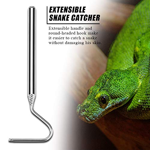 Redxiao Atrapa Serpientes, Gancho para Serpientes, Pinza para Serpientes y Tienda de Mascotas para Reptiles domésticos duraderos para Serpientes