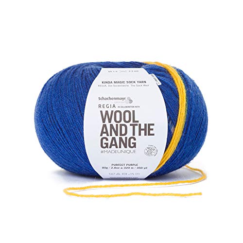 Regia Design Line Wool and the Gang 9801170-06457 - Hilo para tejer a mano, hilo para calcetines, 80 g, color morado