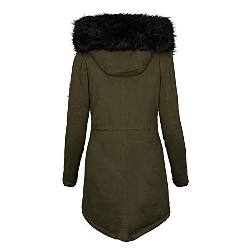 riou Abrigos Caliente Felpa para Mujer Otoño Invierno Chaqueta con Capucha Suelto Manga Larga con Cremallera y Bolsillo Jersey Deportivos Pullover