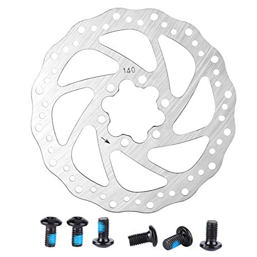 Rotor de Freno de Disco de Bicicleta Disco de Freno de Acero Inoxidable con 6 Pernos Aptos para Bicicleta de Carretera Bicicleta de montaña BMX MTB (140 mm 160 mm 180 mm 203 mm)(140mm)