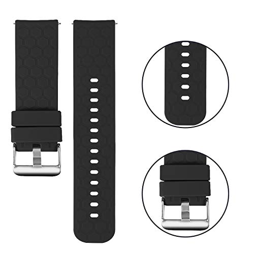 Ruentech Compatible con ID205L (Lifebee ID205L) ID205/ID205S/ID205U/ID215G/205/205L/205S/205U/SW021/Umidigi Uwatch 3/Umidigi Umidigi Uwatch 3 GPS pulsera de repuesto (negro + gris)