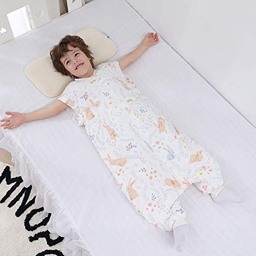 Saco de Dormir de Bebé con Piernas 3.5 Tog Invierno Bolsa de Dormir Algodón Desmontable Manga para Niños Niñas, 2-4 Años