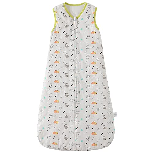 Saco de dormir de invierno unisex para bebé, saco de dormir de invierno para niños y niñas, de algodón (3-6 años), diseño de dinosaurios