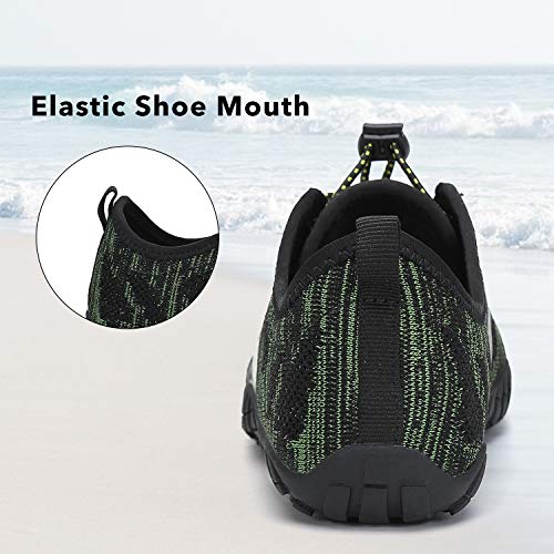 SAGUARO Antideslizante Barefoot Zapatos de Agua para Hombre Mujer Calzado de Natación Impermeables Zapatos de Agua para Buceo Escarpines Playa, Verde 42