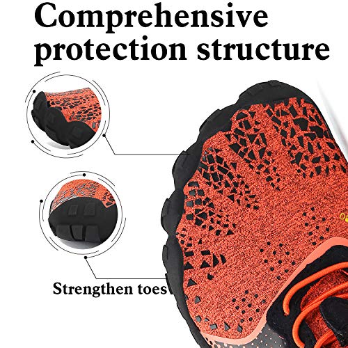 SAGUARO Barefoot Zapatos de Trail Running Hombre Mujer Minimalistas Escarpines Zapatillas de Deportes Acuáticos Secado Rápido para Exterior Interior, Naranja 41
