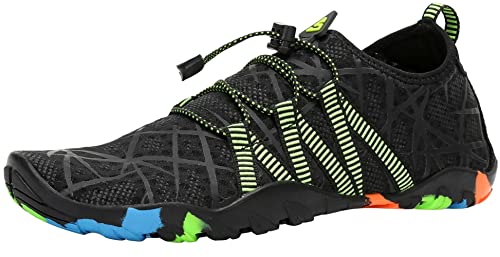 SAGUARO Escarpines Zapatos de Agua Calzado Playa Zapatillas Deportes Acuáticos para Buceo Snorkel Surf Natación Piscina Vela Mares Rocas Río para Hombre Mujer (019 Negro,35 EU)