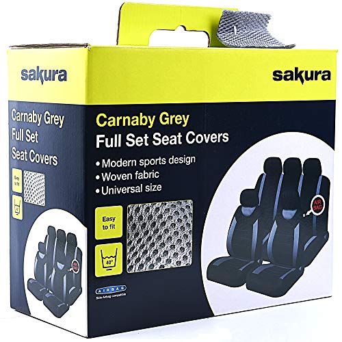 Sakura SS5398 Fundas de asiento de coche, gris