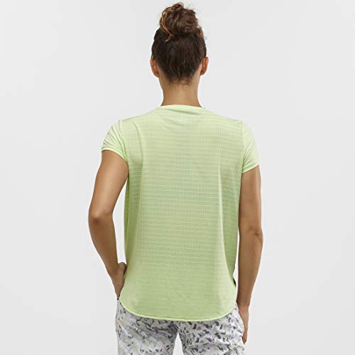 SALOMON Comet Breeze W Camiseta de Manga Corta, Mujer, Verde (Seacrest), XS