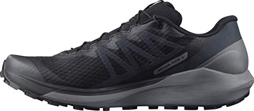 SALOMON Sense Ride 4, Zapatillas de Senderismo Hombre, Black/Quiet Shade/Ebony, 44 2/3 EU