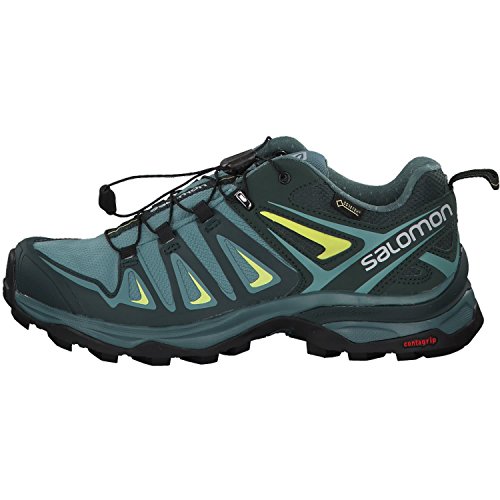 Salomon X Ultra 3 Gore-Tex (impermeable) Mujer Zapatos de trekking, Azul (Artic/Darkest Spruce/Sunny Lime), 36 EU