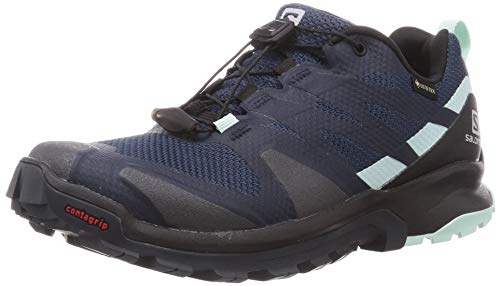 Salomon XA Rogg Gore-Tex, Zapatillas para Correr Mujer, Dark Denim/Black/Icy Morn, 36 EU