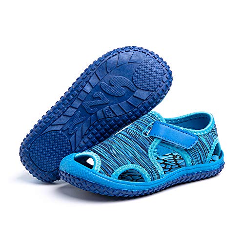 Sandalias Niño Niña Verano Sandalias Deportivas Playa Zapatillas Antideslizante Senderismo Piscina Rosa Púrpura Azul Gris Verde EU 21-31 Azul1 22