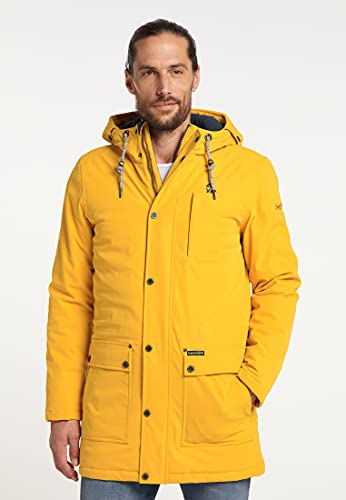 SCHMUDDELWEDDA Parka de Invierno, Mostaza, XXL para Hombre