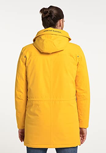 SCHMUDDELWEDDA Parka de Invierno, Mostaza, XXL para Hombre