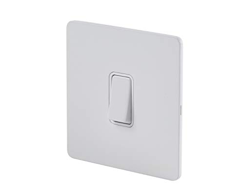 Schneider Electric GU1412WPW interruptor eléctrico Rocker switch Blanco - Accesorio cuchillo eléctrico (Rocker switch, Blanco, Acero, IP20, 16 A, 88 mm)