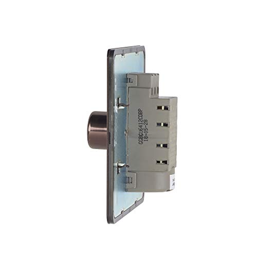 Schneider Electric Ultimate - Placa plana sin tornillos, interruptor de luz de 2 vías, 2 vías, voltaje principal y bajo, 400 W/VA GGBGU6412CDBP, bronce oscuro