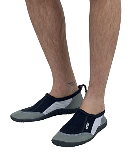 Seac Reef, Zapatillas antideslizantes para adultos y niños, Secado rápido, Zapatos para el mar, la playa y la piscina, 37 EU, Gris