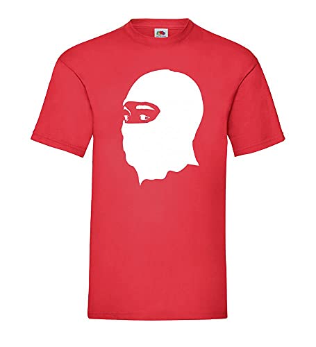 shirt84.de - Camiseta con pasamontañas para hombre, rojo, XXXL