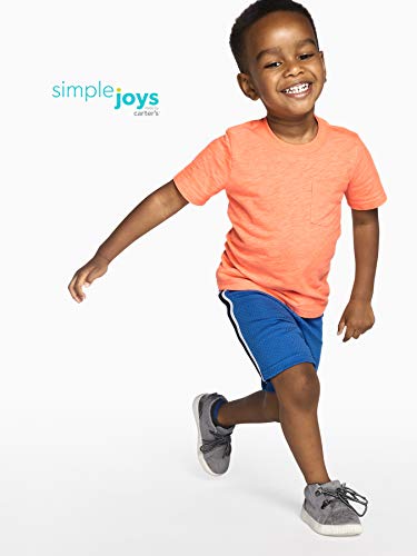 Simple Joys by Carter's - Camiseta de manga corta - para niño azul Grey/Orange/Royal Blue 5T