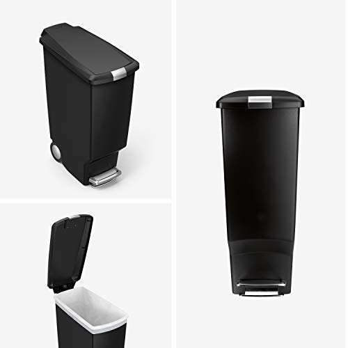 simplehuman CUBO ESTRECHO 40 L NEGRO, 40 litros