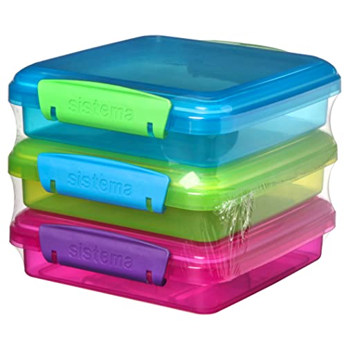 Sistema Caja para almuerzo (450 ml, 3 unidades, 1,55 x 15 x 12,4 cm)