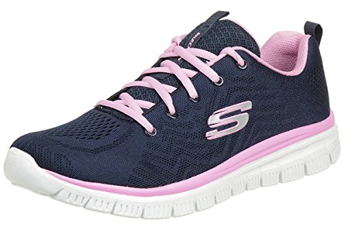 Skechers Graceful-Get Connected, Zapatillas Mujer, Multicolor (Nvpk Black Mesh), 39 EU