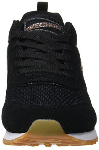 Skechers Originals OG 85 Goldn Gurl, Zapatillas Mujer, Negro (Black Suede/Nylon/Mesh/Rose Gold Trim), 38.5 EU