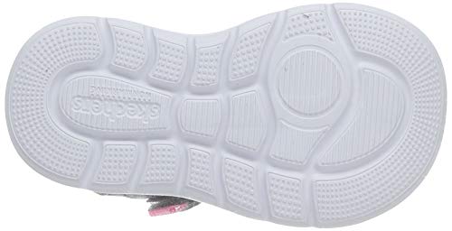 Skechers Sandalia C-Flex 2.0 Playful Trek, Gladiador, Gris Gray PU Hot Pink Trim Gypk, 24 EU