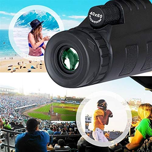 SLSFJLKJ telescopio monocular Productos para Exteriores de Alta definición Alta Potencia de Doble Tono con función de brújula 40X60 Claro Telescopio monocular