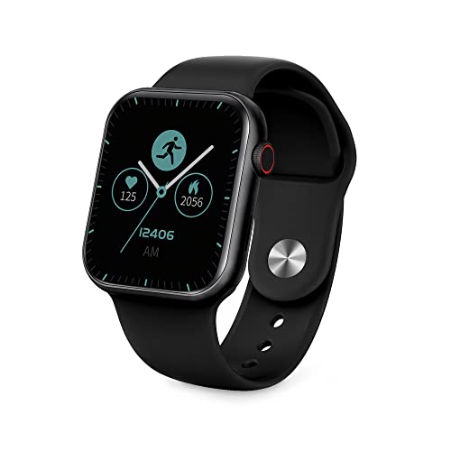 Smartwatch Ksix Urban 3, 1.69" IPS Full Touch, BT 5.2+BLE 3.0, 10 días, Monitoreo, 10 Modos Deporte, Sumergible, Negro