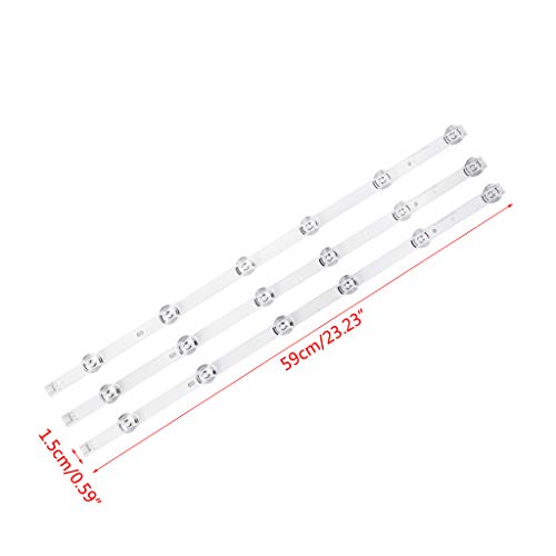 SOLEIWEI Tira de luz de fondo LED 6 barra de luz de lámpara, kit de iluminación para LG 32 pulgadas TV (3 unids/juego)