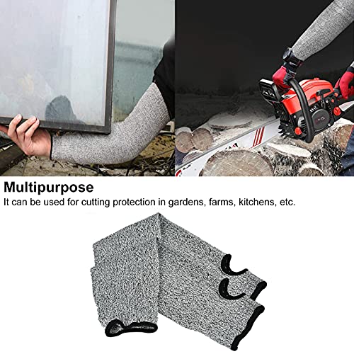 Sonew Manga de protección para brazos, Manga para brazos de seguridad, Guantes de trabajo de mangas largas antiabrasión resistentes al corte HPPE para jardín, Cocina, Trabajo de granja (1 par)(35cm)