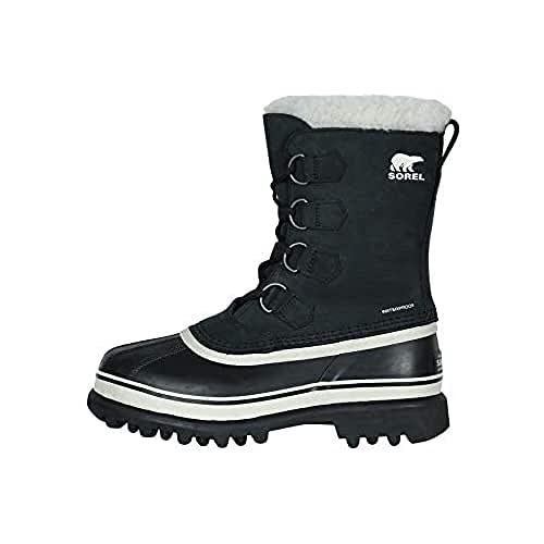 Sorel Caribou Botas de invierno para Mujer, Negro (Black/Stone), 36 EU