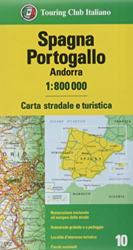 Spagna, Portogallo, Andorra 1:800.000. Carta stradale e turistica (Carte d'Europa 1:800.000)