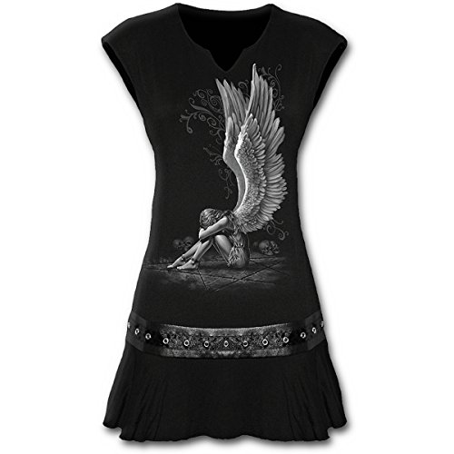 Spiral - Enslaved Angel - Minivestido con Tachuelas en la Cintura - Negro - XL