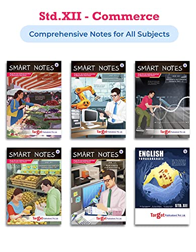 Std 12 Commerce Books (Economics, OC, BK, Eng, Maths 1 and 2) | SYJC Commerce Guide | Smart Notes | HSC Maharashtra State Board | Based on Std 12th 2020 New Syllabus | Set of 6 Books